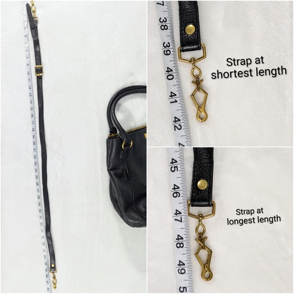 J Crew 100% Leather Black Brompton Convertible Crossbody Shoulder Tote Bag - Picture 15 of 16